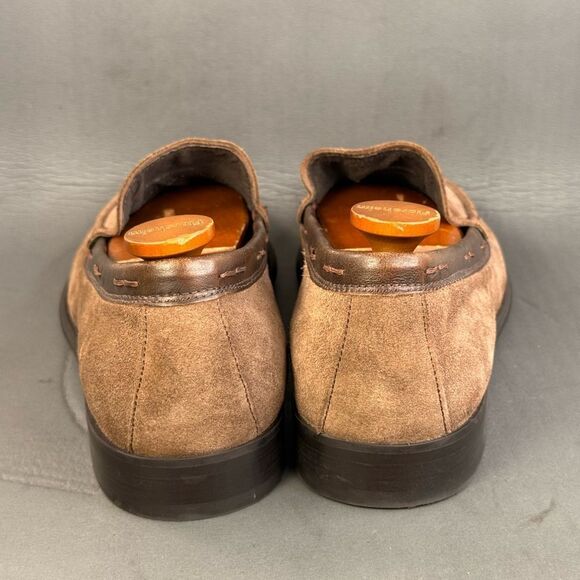JOHN VARVATOS A U.S.A. Brown suede leather loafer shoes men’s size 13 - Picture 4 of 9
